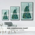 thumbnail image 4 of Christmas Peacock Christmas Tree - Framed Gallery Wrapped Holiday Canvas - 25 x 37 - Black Frame, 4 of 8