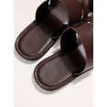 thumbnail image 5 of Women Criss Cross Thong Sandals  Fashion Brown Flat Sandals, 5 of 6