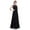 Black, variant on Alvivi Womens Embroidered Chiffon Mesh Splice Wedding Bridesmaid Prom Dress Long Maxi Evening Gown Turquoise 8