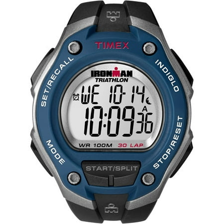 Timex Men's T5K528 Ironman Traditional Running Watch with Black Resin Band