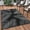 Black & Grey | Waterproof-3' x 5' (Rectangular), variant on Outdoor Rug 9' X 18' Waterproof For Patios Clearance Reversible Plastic Straw Camping Carpet Large Area Rugs Mats Rv Camper Deck Balcony Porch Beach Picnic Black&beige