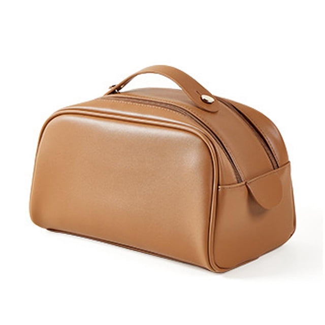 Bolsa de cosméticos, bolsa de almacenamiento de productos para el cuidado de la piel de gran capacidad y portátil avanzada, hecha de PU