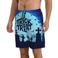 thumbnail image 2 of KLL Halloween Trick Or Treat Men's Casual Summer Beach Shorts Hawaiian Shorts with Pockets-Medium, 2 of 5