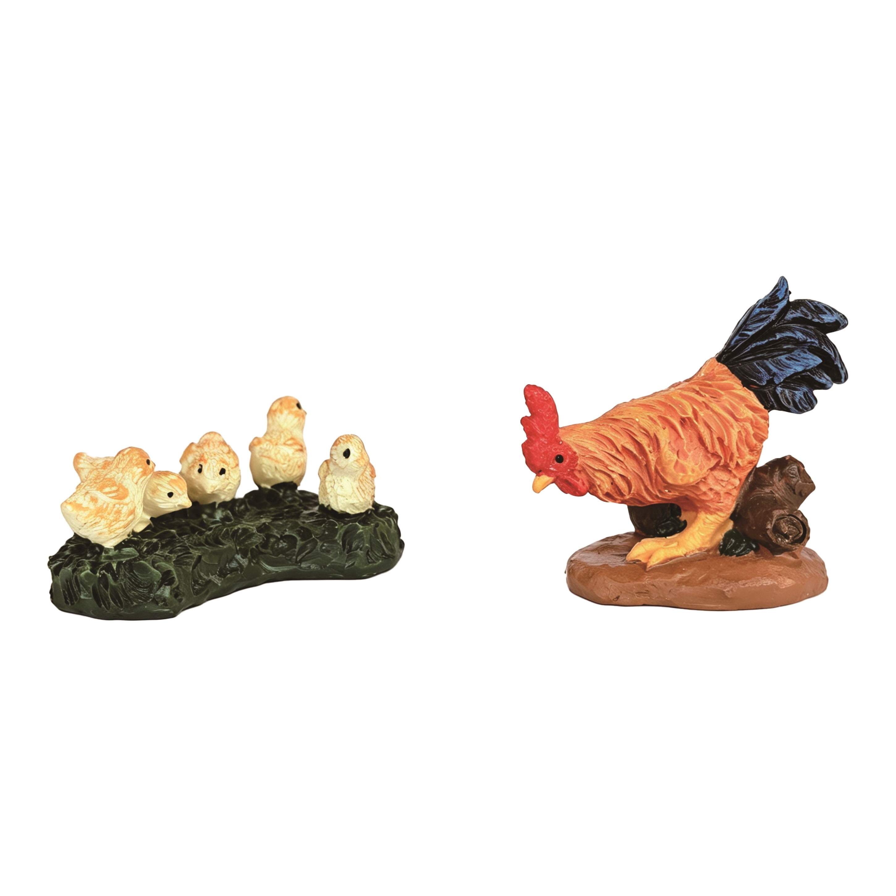 7-Piece Barnyard Animal Christmas Village Decorative Figurines, Multicolor, by Holiday Time