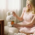 thumbnail image 5 of Cute Bunny Plush Doll with Carrot Soft Fluffy Rabbit Stuffed Animal for Home Decor and Birthday Gifts Adorable Toy Cuddly Bunny Rabbit Figurine, 5 of 7