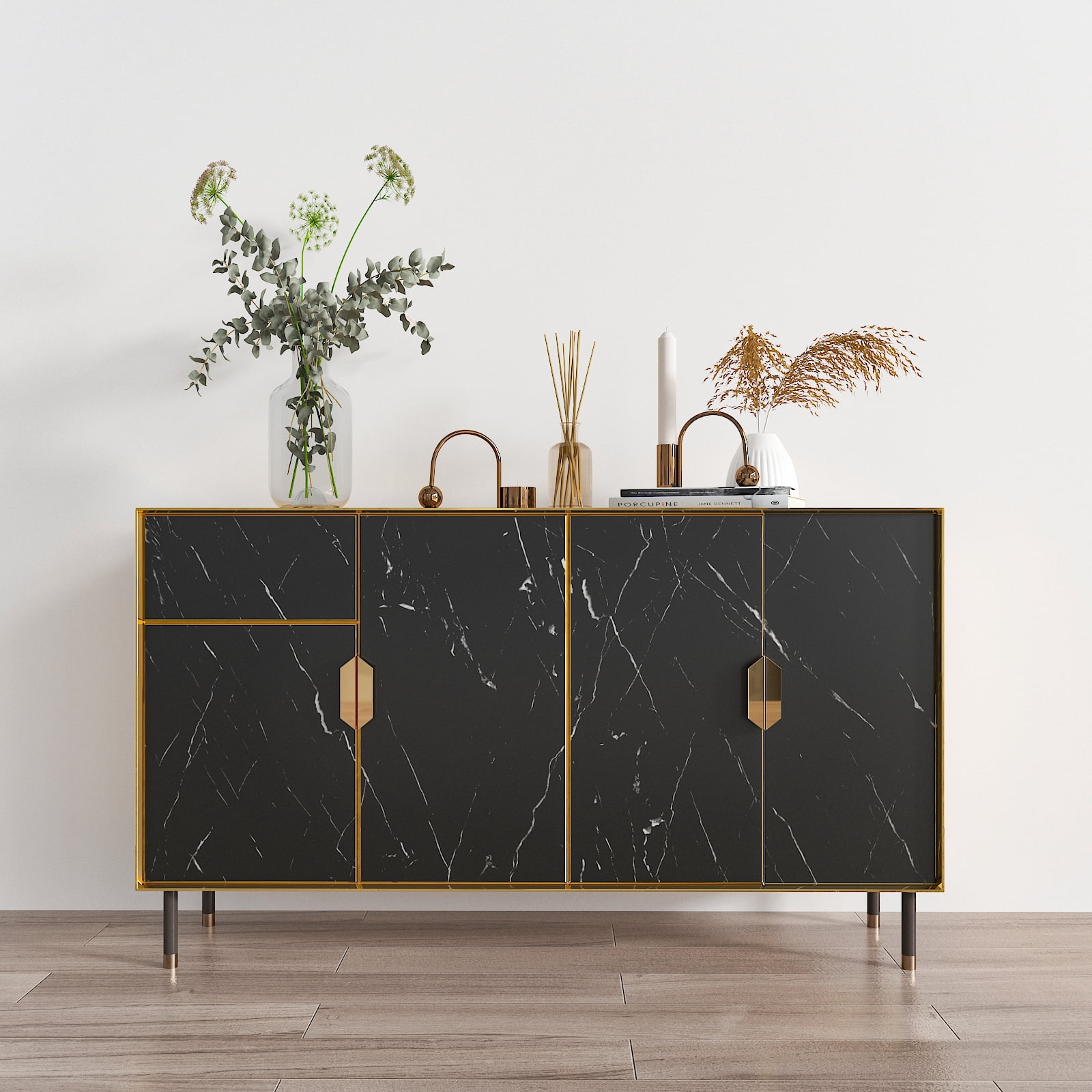 CHIHUT Black Marble Contact Paper for Countertops Waterproof 17.7"x100" Thick Black Marble Wallpaper Peel and Stick for Bathroom Self Adhesive Removable Vinyl Wallpaper for Kitchen Counter Backsplash