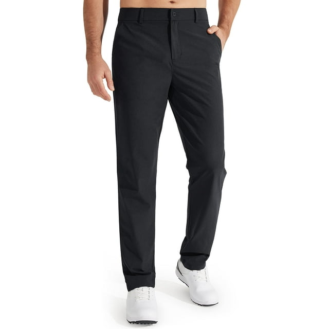 Pantalones de golf Libin, ligeros y resistentes al agua para hombre, color negro