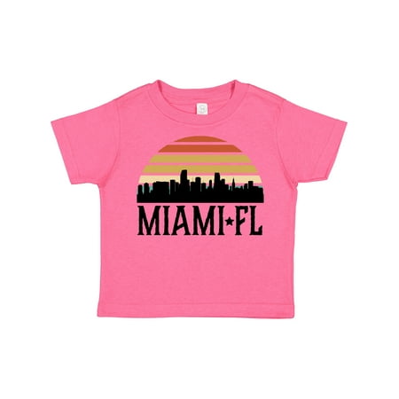 

Inktastic Miami Florida Skyline Retro Sunset Boys or Girls Toddler T-Shirt