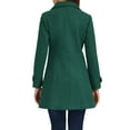 thumbnail image 3 of INSPIRE CHIC Women's Coats Peter Pan Collar Single Breasted Button Front Outwear Winter Coats XS Dark Green, 3 of 5