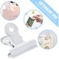thumbnail image 3 of White - Small Bulldog Clips, 12pcs Metal Clips, 22mm Paper Binder, Multipurpose White Paper Clips for Photo, Office and Home Kitchen, 3 of 5