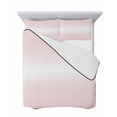thumbnail image 7 of Quilts Twin Size Bedding Set, Pink Ombre Lightweight Quilted Comforter, Aesthetic Art Farmhouse Gradient Pink Soft Reversible Bedspread Coverlet with Pillow Covers for All Season, 68" x 86", 7 of 7