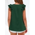 thumbnail image 5 of PRETTYGARDEN Womens Blouses Dressy Casual Summer V Neck Ruffle Cap Sleeve Business Work Tops Spring Teacher Shirts, 5 of 10
