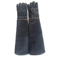 thumbnail image 1 of Guantes de protección Sunnimix cuero reforzado contra mordeduras para entrenamiento de mascotas negro, 1 of 7