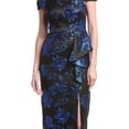 thumbnail image 3 of Adrianna Papell womens  Draped Gown, 2, Black, 3 of 4