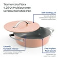 thumbnail image 6 of Tramontina Fiora 4.25-Quart Aluminum Ceramic Nonstick Multipurpose Pan with Lid, Induction-Ready, ILAG Swiss Coating, Oven & Dishwasher Safe - Spanish Villa, 6 of 14