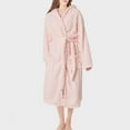 thumbnail image 2 of Htigea Womens Robes Soft Comfy Long Bathrobe Solid Color Loungewear Winter Warm Nightgown with Pocket Pink,Free Size, 2 of 5