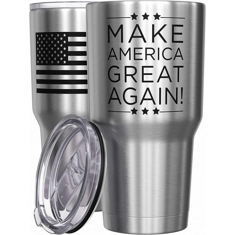  Make America Great Again - MAGA - Trump Tumbler - American Flag Coffee  Travel Mug - Republican Tumbler - Double Insulated Tumbler - 30 oz