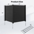 thumbnail image 3 of Gymax Privacy Fence Screen 48'' L x 48'' H Air Conditioner Fence w/ Metal Ground Stakes Black, 3 of 10