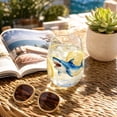 thumbnail image 6 of Artisanal Blue Ringed Glassware Octopus Stemless Wine Glass Handcrafted Borosilicate Nautical Tabletop Bar Decor Gift Set,Gifts for friends, family, and coworkers(A), 6 of 7