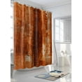 thumbnail image 5 of Burnt Orange Waterproof Fabric Shower Curtain,Retro Oil Painting Modern Abstract Art Aesthetics Shower Curtain for Bathroom Curtains Bathtubs Hotel Shower Curtains with 12 Hooks Extra Long 72x84, 5 of 6