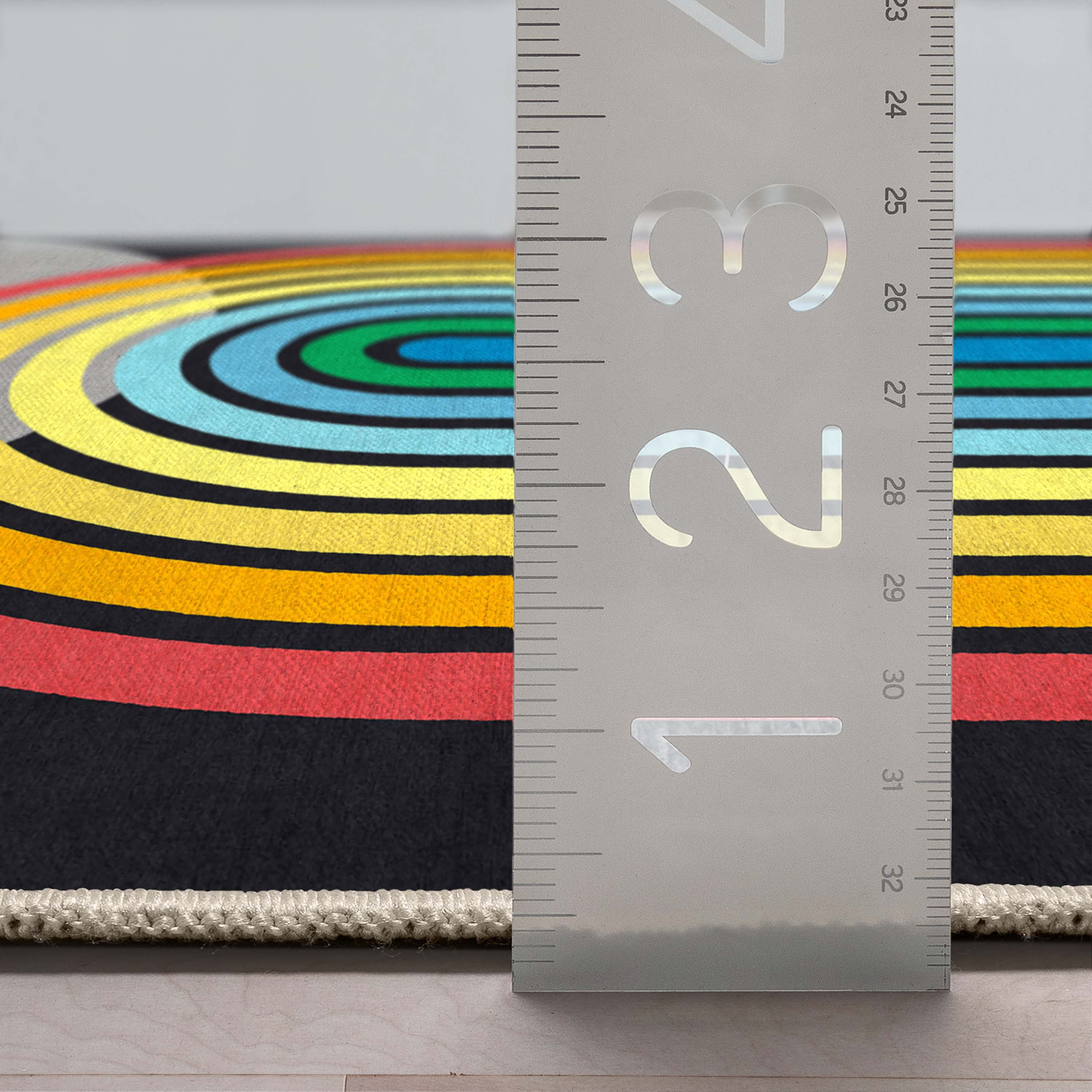 Well Woven Crayola Demi Arch Multi Color 5'3" x 7'3" Area Rug Easy to Clean - Kid & Pet Friendly Rug Perfect for Playroom Living Room Bedroom