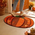 thumbnail image 4 of Trovenix Halloween Fall Thanksgiving Bath Mat Pumpkin Shaped Absorbent Non Slide Soft Doormat for Entryway Decor, 4 of 7