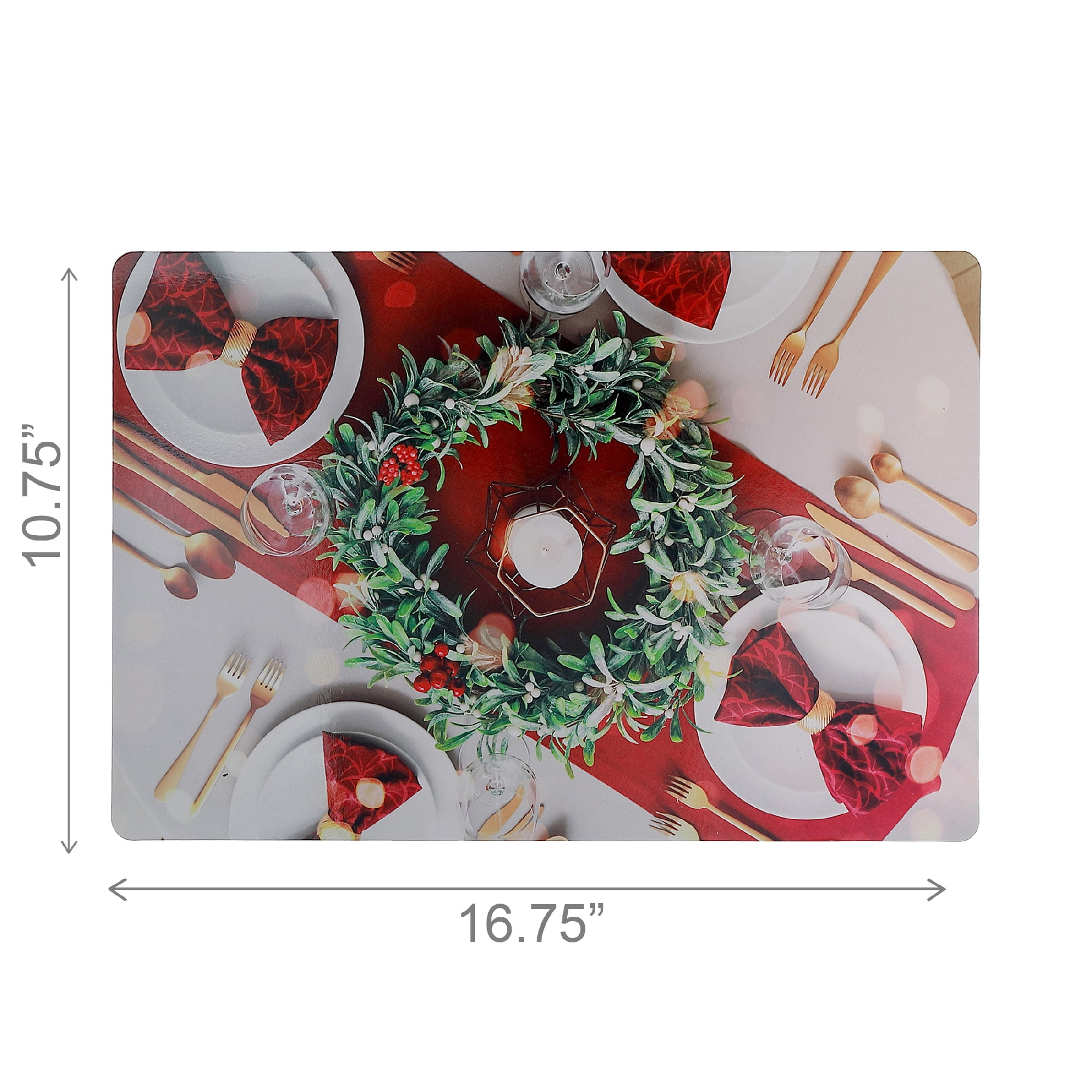 Plastic Placemat (Holiday Dinner) - Set of 12