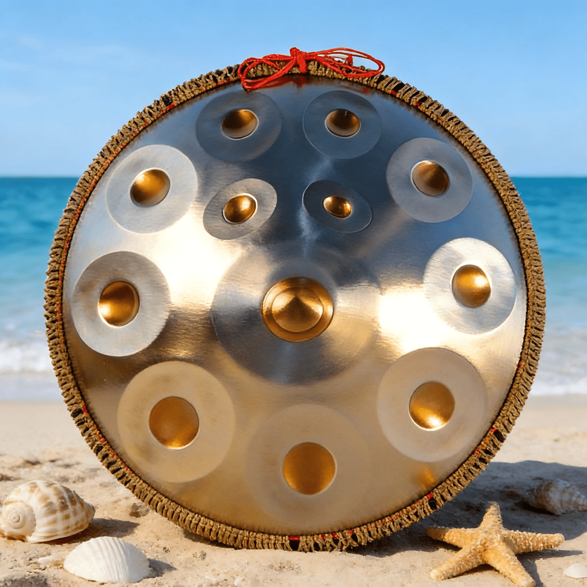 440Hz Steel Tongue Drum Percussion Instrument Golden Eye Handpan Drum in D Minor 12 Notes :  Easy for Beginners, Unique Tone - Ideal for Home Creation, Outdoor Performance, Music Enthusiasts