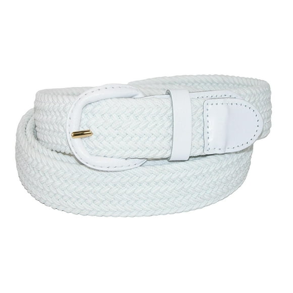 CTM®  Elastic Braided Belt with Covered Buckle (Pack of 2) (Men's)