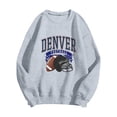 thumbnail image 2 of Football Team City Sweatshirts for Women Fall Winter Long Sleeve Crewneck Football Graphic Sweatshirt Pullover Tops, 2 of 4