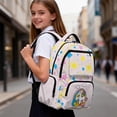 thumbnail image 6 of FKELYI Splatter Rainbow Horse Print Kids Backpack with Multi-Pockets 17 Inch Schoolbag for Elementary Student Casual Daypack Travel Rucksack Knapsack for Girls Bagpacks, 6 of 7