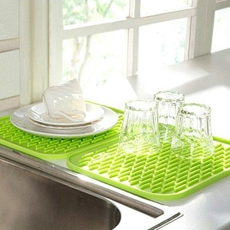 Dish Drainer Rubber Draining Mat Arabest Silicone Dish Drying Mats