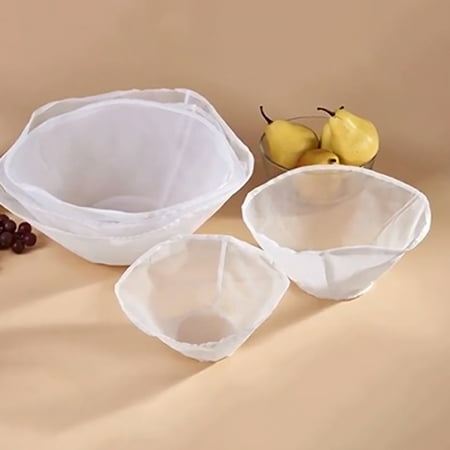 

120/160/200 Mesh Kitchen Filter - Foldable Superfine Mesh Food Grade Unbleached Filter Nylon Strong Penetration Food Filter Bag for Kitchen