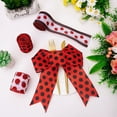 thumbnail image 5 of Yoyauz 5 Yard Summer Ribbon Polka Dot Fabric Ribbon Vertical Stripe Craft Ribbon Decoration Ribbon DIY For Packaging, Party Decoration, Bow Hair Accessories, Handmade & Sewing (Ladybug), 5 of 9
