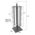 thumbnail image 2 of FixtureDisplays® Up to 9.9" Wide 16 Adjustable Pockets Display Rack, Greeting Post Card Christmas Holiday Spinning Rack Stand.Pocket Size: 4.5-9.9" Wide X 5.8" Tall, 16 Pockets. 11602-BLACK, 2 of 7