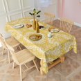 thumbnail image 6 of Boho Bohemia Flower Rectangle Tablecloth 60"x102",Waterproof Polyester Rectangle Table Cloth, Wipeable Spillproof Polyester Tablecloth for Dining, Camping, Indoor and Outdoor, 6 of 6