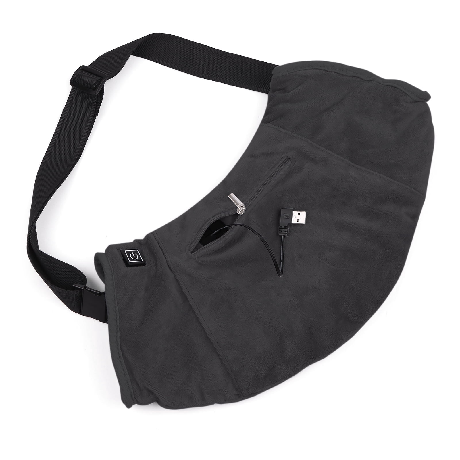 GJX Electric Heated Hand Warmer Muff Cold Weather Thermal Glove Waist Bag for Skiing Camping