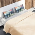 thumbnail image 5 of Yayeee Pillowcase Standard Size Set of 2 Satin Wrinkle Resistant Pillow Case, Floral Mountain, 5 of 7