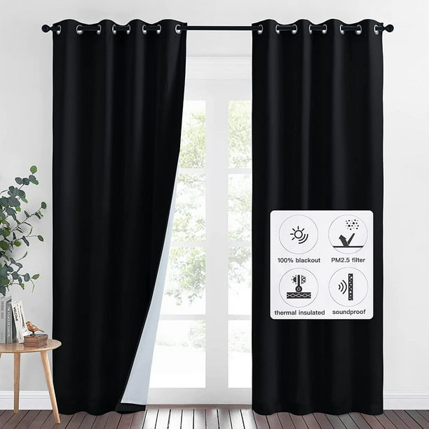 NICETOWN Sound Barrier 100 Blackout Divider Curtains 95", Airborne Particles Dust, Smoke