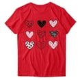 thumbnail image 4 of Riecok Valentine's Day T Shirts Crew Neck Short Sleeve Round Neck Toddler Kids Girls Casual Shirt Kids Clothes Toddler Kids Girls Summer Tops Red L, 4 of 4