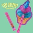 thumbnail image 5 of 10" Folding Ice Cream Paper Fan - 12 Pieces of Accordion Style Multicolored Assortment - Perfect for Treat Shops, Festivals, Birthday, School Events, Novelties, Party Favor and Supply, 5 of 6