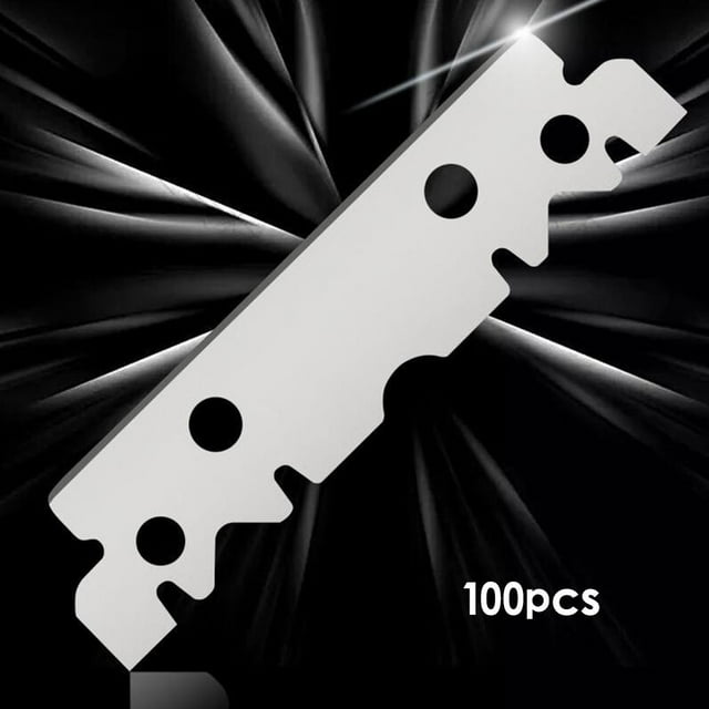 100 Pcs Rasoir à Lame Unique pour Soins Rasage Manuel