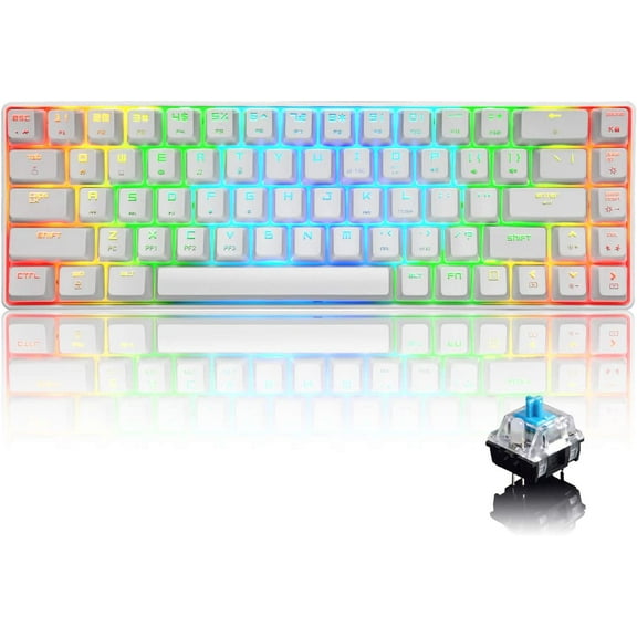 Magic-Refiner MK14 Wired 60% Mechanical Gaming Mini RGB Keyboard with Type C for PC,Laptop