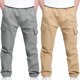 thumbnail image 1 of Cowsor 2PC Boys Cargo Sweatpants Casual Hiking Pants Joggers Athletic Trousers Cotton Loose Straight Pants for Men, 1 of 6