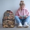 thumbnail image 2 of Uorisanigo American Flag Deer Camo School Backpack for Boys Girls 17 inch for Preschool Kindergarten Elementary Schoolbag Fashion Accessory Fit School, Camps and Travel, 2 of 7
