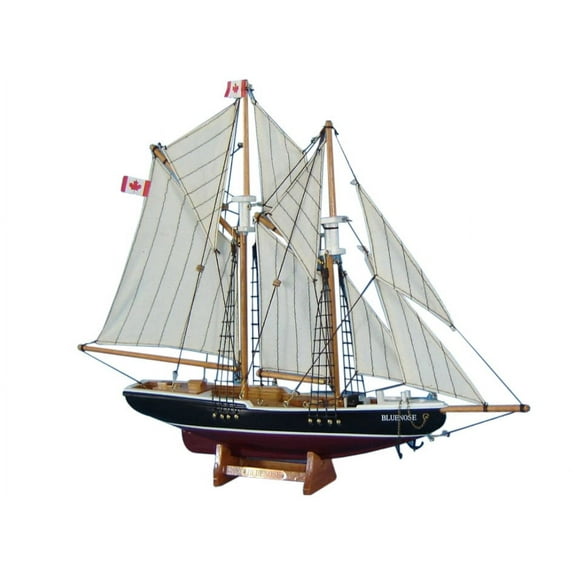 Bluenose 17" - Wooden Sailboat Centerpiece - Model Sailing Yacht - Scale Model Yacht - Model Sailing Yacht - Wooden Model Yacht - Not A Model Ship K