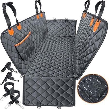 Durable Soft Pet Travel Carrier Mattress Waterproof For Small Large Dogs Cat For Cars Trucks SUVs Dog Carrier Pet Seat Cover Dog Car Seat Cover Pet Hammock ORANGE