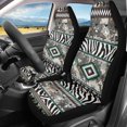 thumbnail image 2 of XYZCANDO Car Seat Covers Breathable Cloth Front Seat Covers for Cars Car Front Seat Covers Elastic Soft Van Sedan, Zebra Stripe Mixed Pattern, 2 of 7