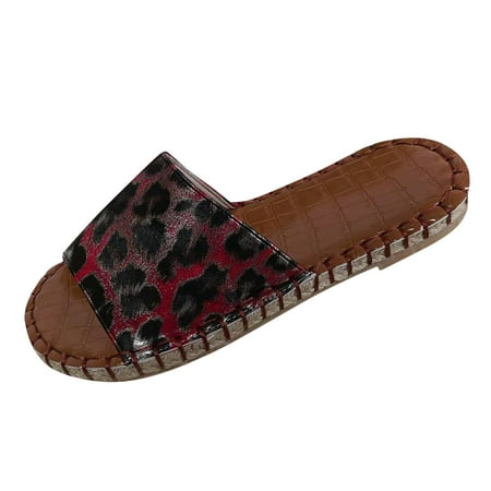 

Womens Printing Flat Open Toe Slippers Shoes Comfy Sandals Casual Comfortable Beach Sandals Summer Open Toe Slide Sandals Comfortable Flats Flip-Flops Casual Platforms Heeled Wedge Sandals A4218