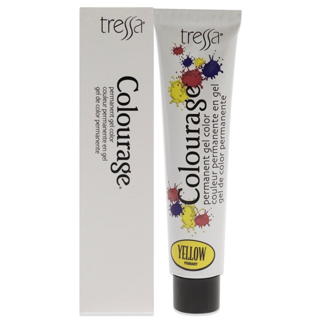 Tinte permanente en gel Colourage, concentrado amarillo de Tressa para unisex, 2 oz de tinte para el cabello Tressa Color de pelo 2 oz